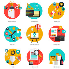 Wall Mural - set of flat icons