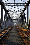 Fototapeta Most - Kolejowy most kratownicowy