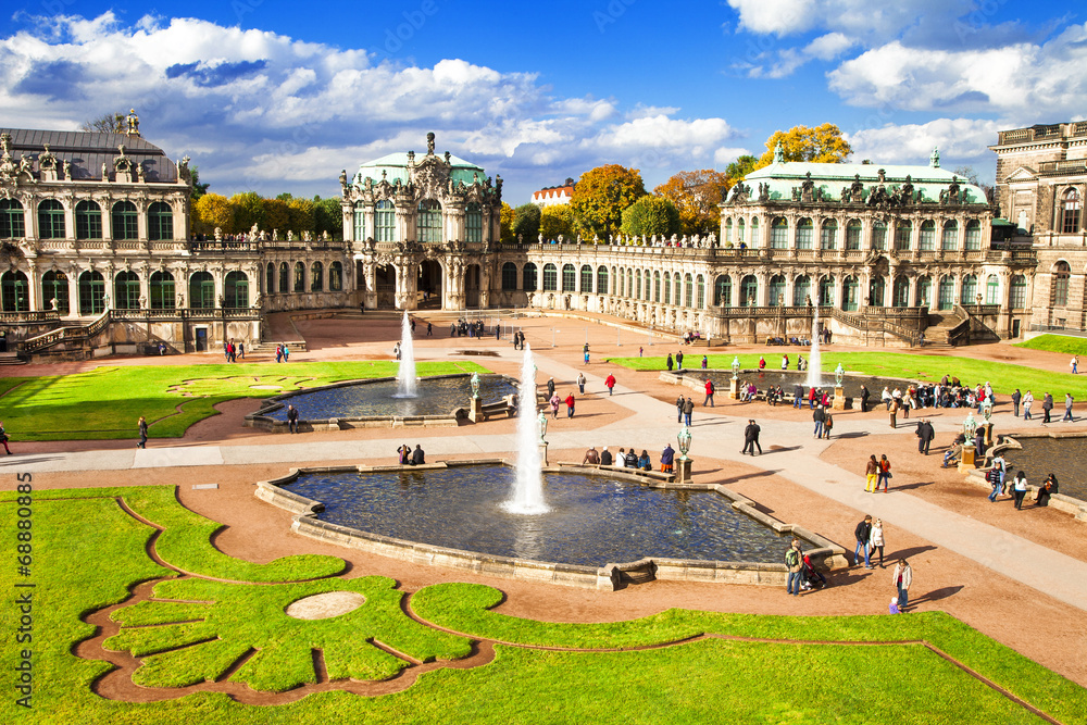 Baroque Dresden, Zwinger museum - obrazy, fototapety, plakaty 