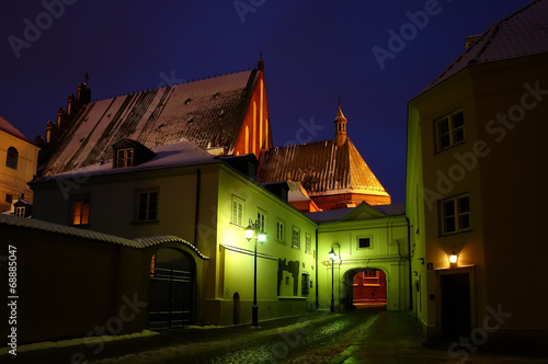 Naklejka samoprzylepna Noc warszawa