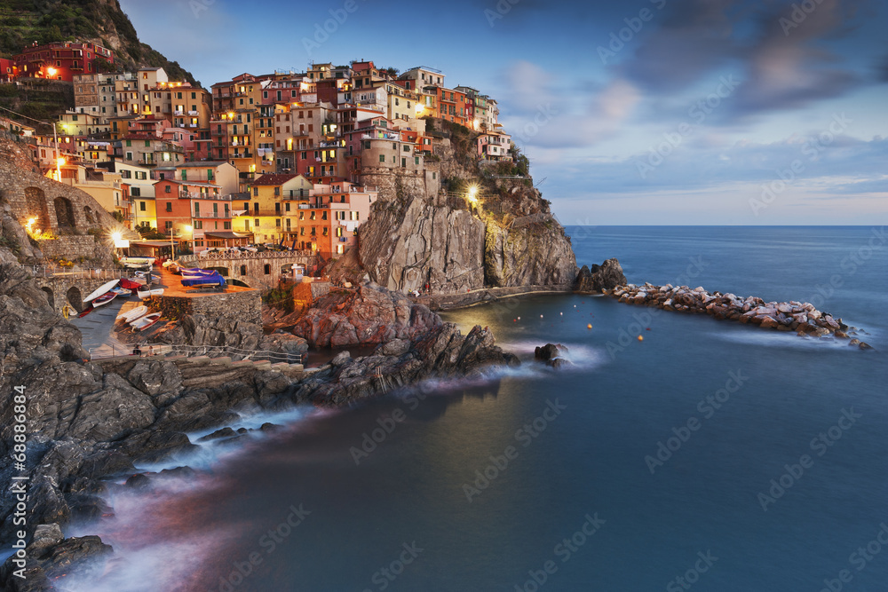 Cinque Terre, Manarola, Italy - obrazy, fototapety, plakaty 