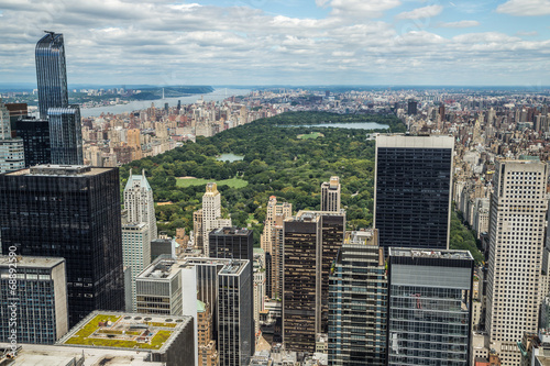 Plakat na papierze fotorealistycznym Nowy Jork manhattan Midtown budynków panoramę