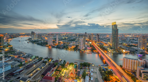 Naklejka na drzwi Bangkok city