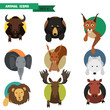 Animal avatars. Vector Illustration