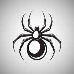 Canvas Print - Black spider emblem