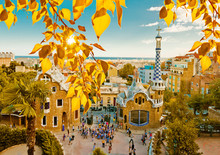 Park Guell In Barcelona, Spain.