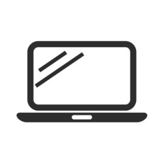 Wall Mural - vector laptop black icon