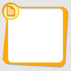 Wall Mural - yellow text box for any text with document icon