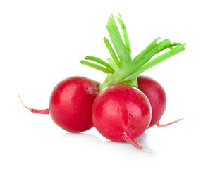 Wall Mural - Radish isolated on white background.