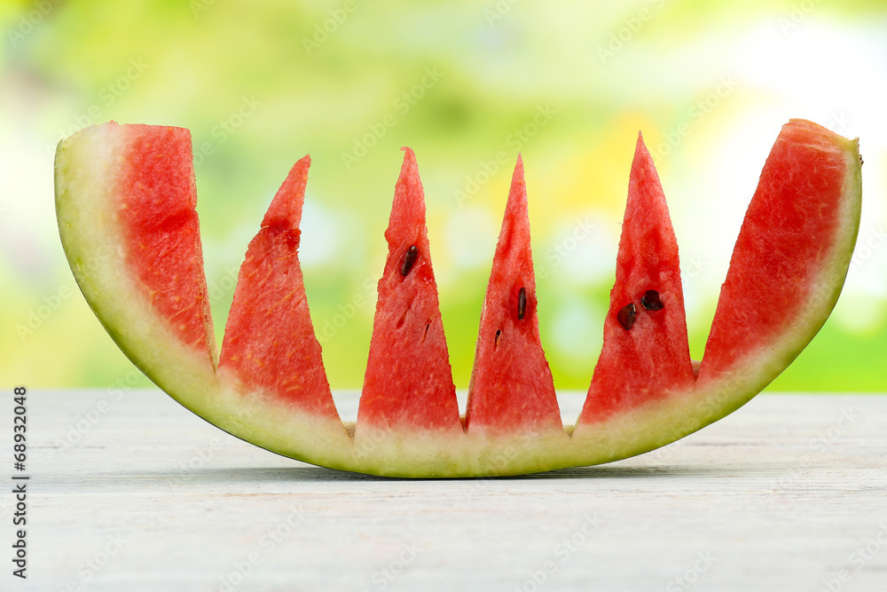 Fresh slice of watermelon, close up