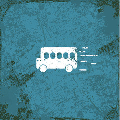 Wall Mural - buses school vintage abstract grunge background, vector illustra