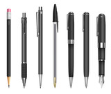Fototapeta  - Pens and pencils