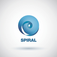Poster - Spiral Circle abstract lines. Corporate  creative concept icon.