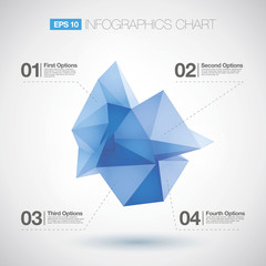 Poster - Modern low poly style infographics .