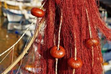 Canvas Print - Camogli Fischernetze - Camogli fishing net 09