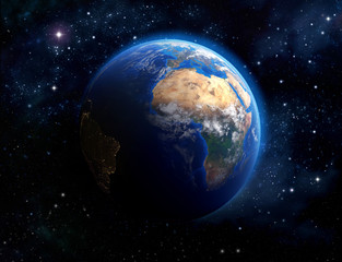 planet earth in outer space