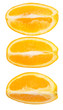© akulamatiau - Slice of orange fruits over white background
