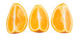 © akulamatiau - Slice of orange fruits over white background