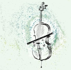 Wall Mural - violoncello