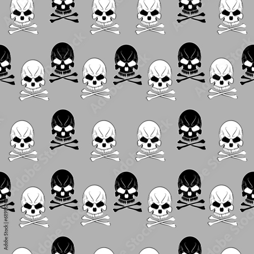 seamless pattern with skulls Stock Illustration Adobe Stock Illustration seamless pattern with skull vector