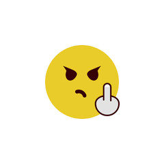 Poster - Rude flat emoji