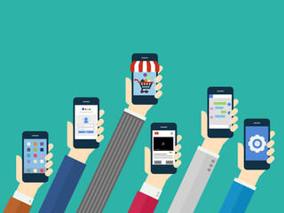 Mobile Application Concept - Flat Design
