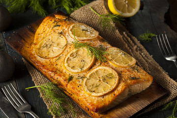 Sticker - Homemade Grilled Salmon on a Cedar Plank