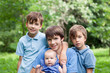© rimmdream - Portrait of three happy brothers and sisters