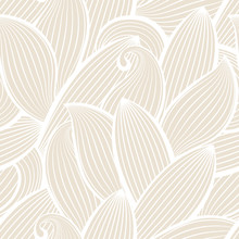 Vector Seamless Hand-drawn Pattern With Leaf.