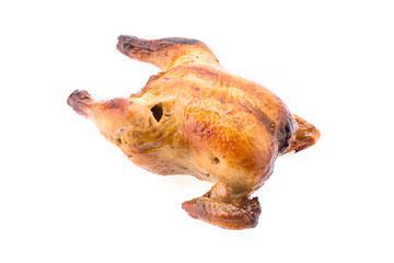 Sticker - Roast chicken isolated on white