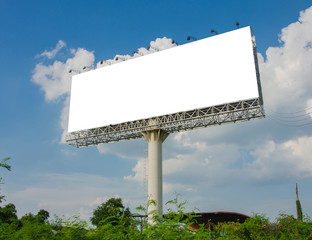 Blank billboard ready for new advertisement