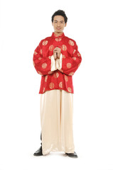 Oriental young man with tradition clothing