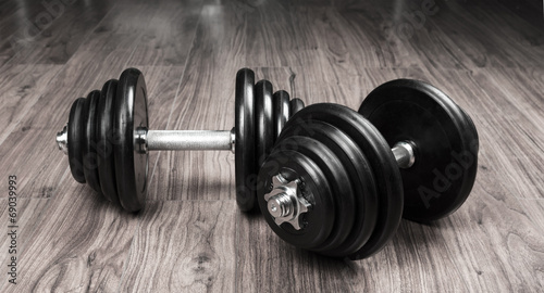 Obraz na płótnie canvas dwuczęściowy "dyptyk" Hantle do fitnessu