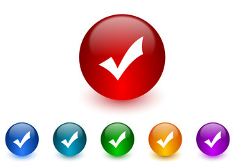 Fototapete - check icon vector set