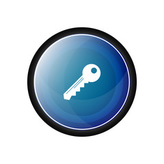 Wall Mural - keywords glossy vector icon, blue button