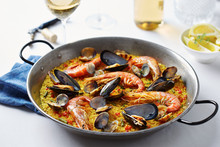 Typical Spanish Seafood Paella