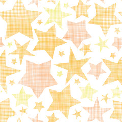 Golden stars textile textured seamless pattern background