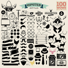 100 Hipster Icon! Wow! All You Need!