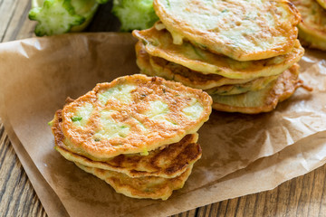 Canvas Print - Squash and  zucchini fritters