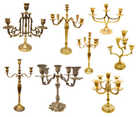 Fototapete - Set with various candle holders