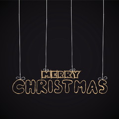 Christmas hand drawn typography for xmas design. Vector illustra