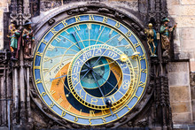 Detail Of The Prague Astronomical Clock In The Old Town,Prague