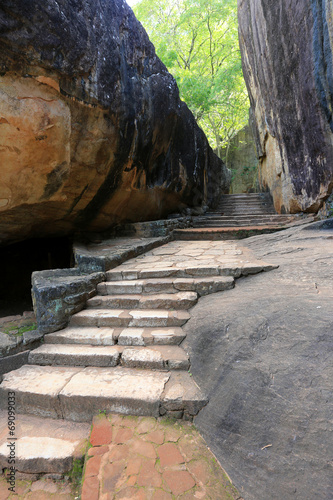Fotoboard na płycie Stare schody w zamku sigiriya