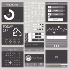 Set elements used for user interface. black