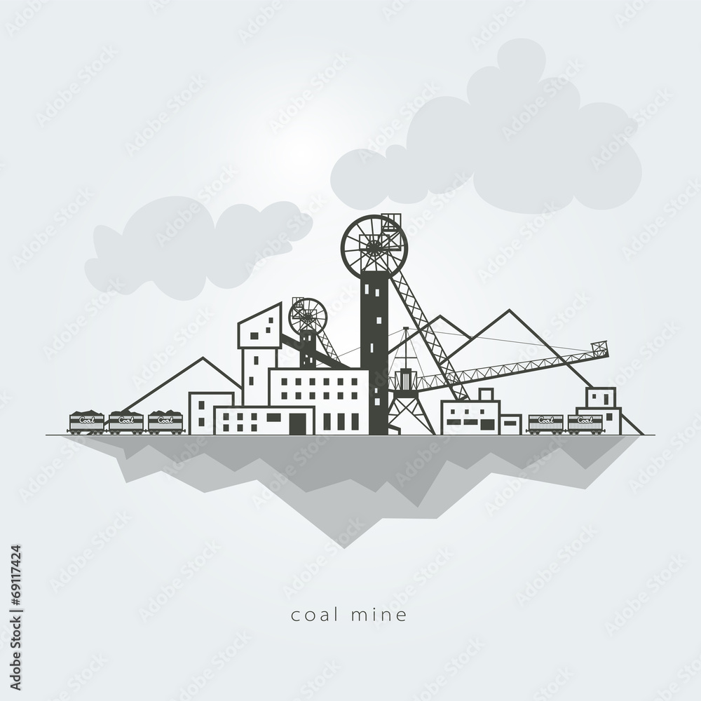 Coal mine - obrazy, fototapety, plakaty 