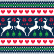 Winter, Christmas seamless pixelated pattern with deer