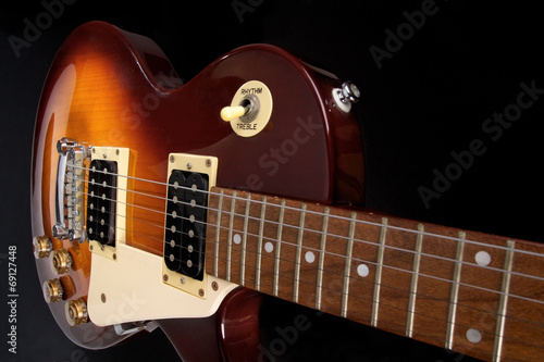 Obraz na płótnie canvas Szeroki kąt widzenia gitara elektryczna