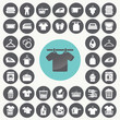 Laundry And Washing icons set. Illustration eps10