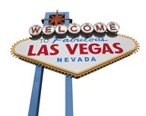 Fototapeta Las - Las Vegas Sign Isolated