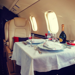 Luxury interior aircraft business aviation